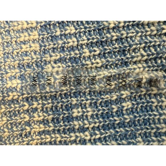 PIOMBO Blue and White Turtleneck Sweater Size XXL NWT - Picture 4 of 4